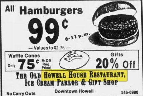Old Howell House Restaurant - Jun 05 1985 Article